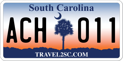 SC license plate ACH011