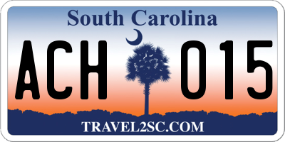 SC license plate ACH015