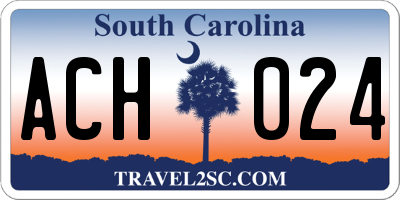 SC license plate ACH024