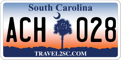 SC license plate ACH028