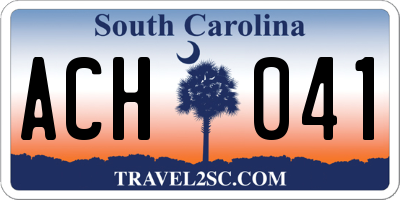 SC license plate ACH041