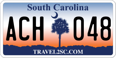 SC license plate ACH048