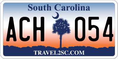 SC license plate ACH054