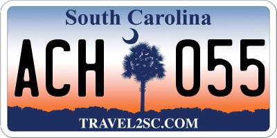 SC license plate ACH055