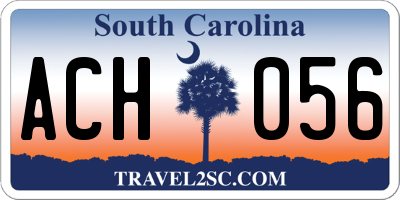 SC license plate ACH056