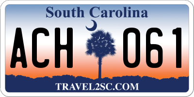 SC license plate ACH061