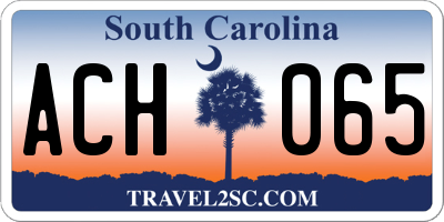 SC license plate ACH065