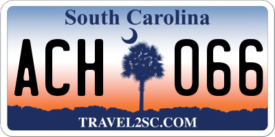 SC license plate ACH066