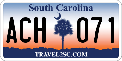 SC license plate ACH071
