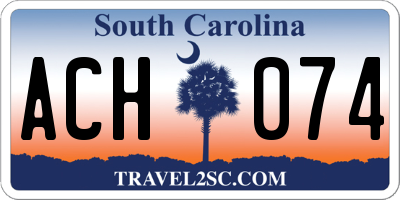 SC license plate ACH074