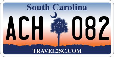 SC license plate ACH082