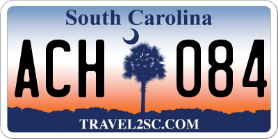 SC license plate ACH084