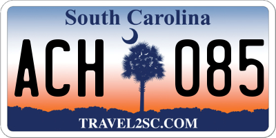 SC license plate ACH085