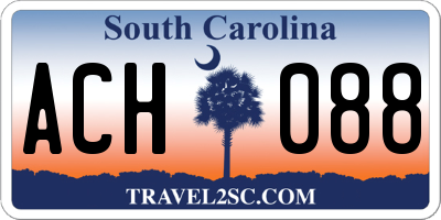 SC license plate ACH088