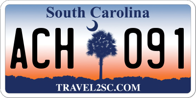 SC license plate ACH091