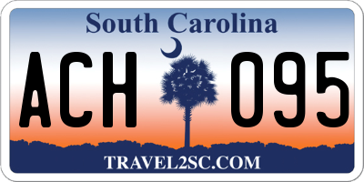 SC license plate ACH095
