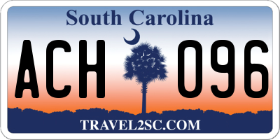 SC license plate ACH096