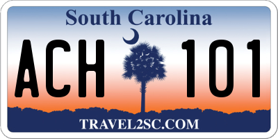 SC license plate ACH101