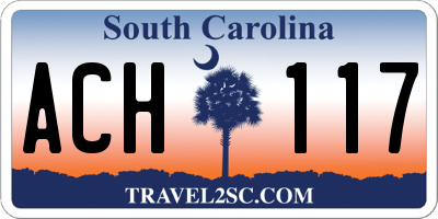 SC license plate ACH117