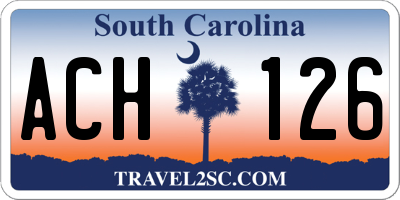 SC license plate ACH126