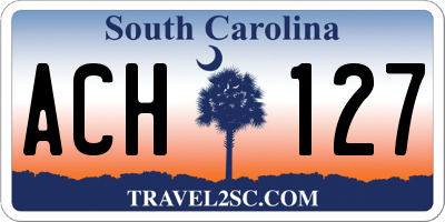 SC license plate ACH127