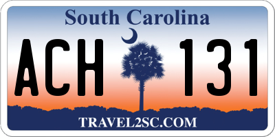 SC license plate ACH131