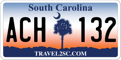 SC license plate ACH132