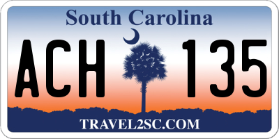 SC license plate ACH135