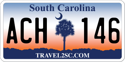 SC license plate ACH146