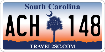 SC license plate ACH148