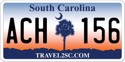 SC license plate ACH156