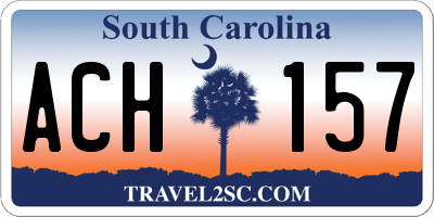 SC license plate ACH157