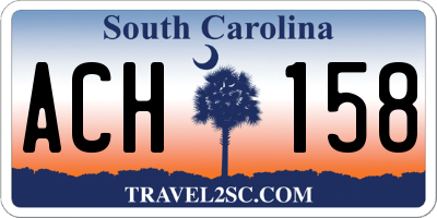 SC license plate ACH158