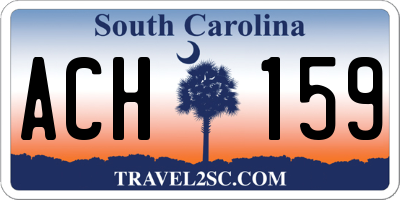 SC license plate ACH159