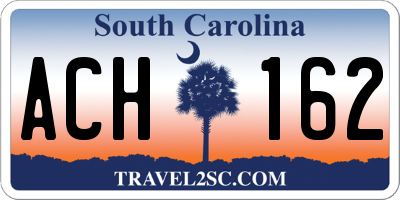 SC license plate ACH162