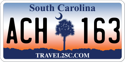SC license plate ACH163