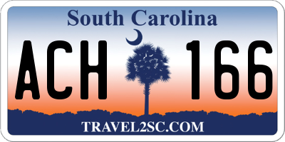 SC license plate ACH166