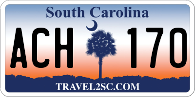 SC license plate ACH170