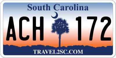 SC license plate ACH172