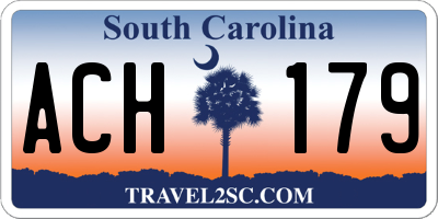 SC license plate ACH179