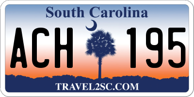 SC license plate ACH195