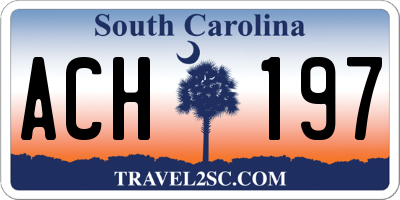 SC license plate ACH197