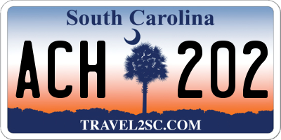 SC license plate ACH202