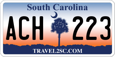 SC license plate ACH223