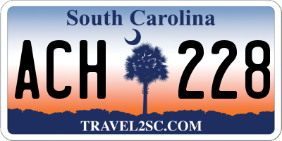 SC license plate ACH228