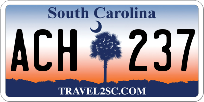 SC license plate ACH237