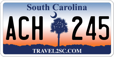 SC license plate ACH245