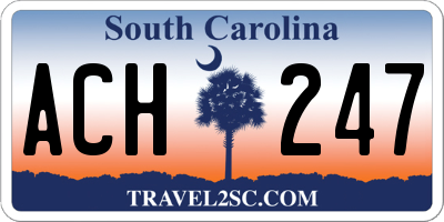 SC license plate ACH247