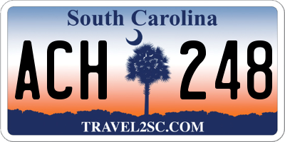 SC license plate ACH248