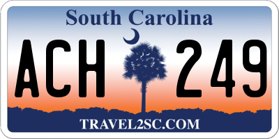 SC license plate ACH249